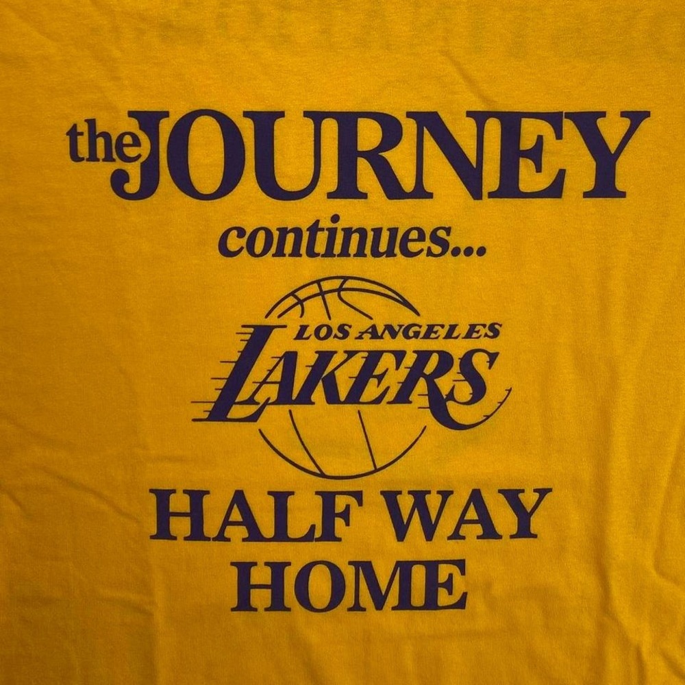 LA Los Angeles Lakers basketball promo shirt Journey Continues Destination Kobe